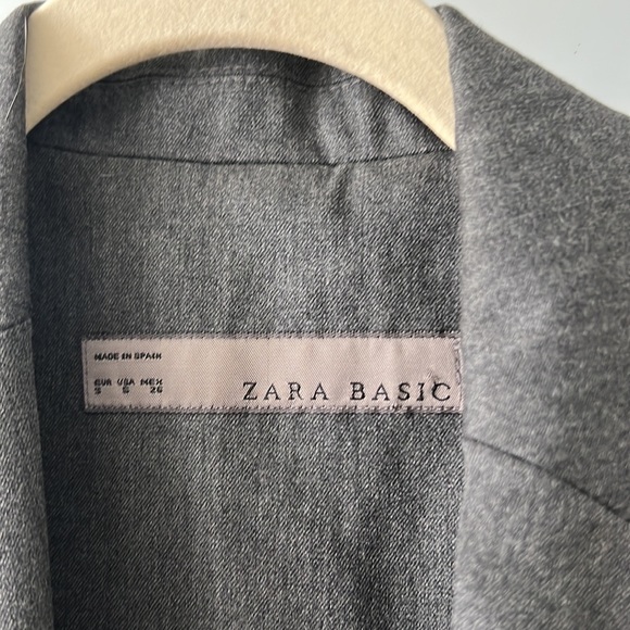 Zara charcoal gray boyfriend blazer size small - Picture 2 of 5